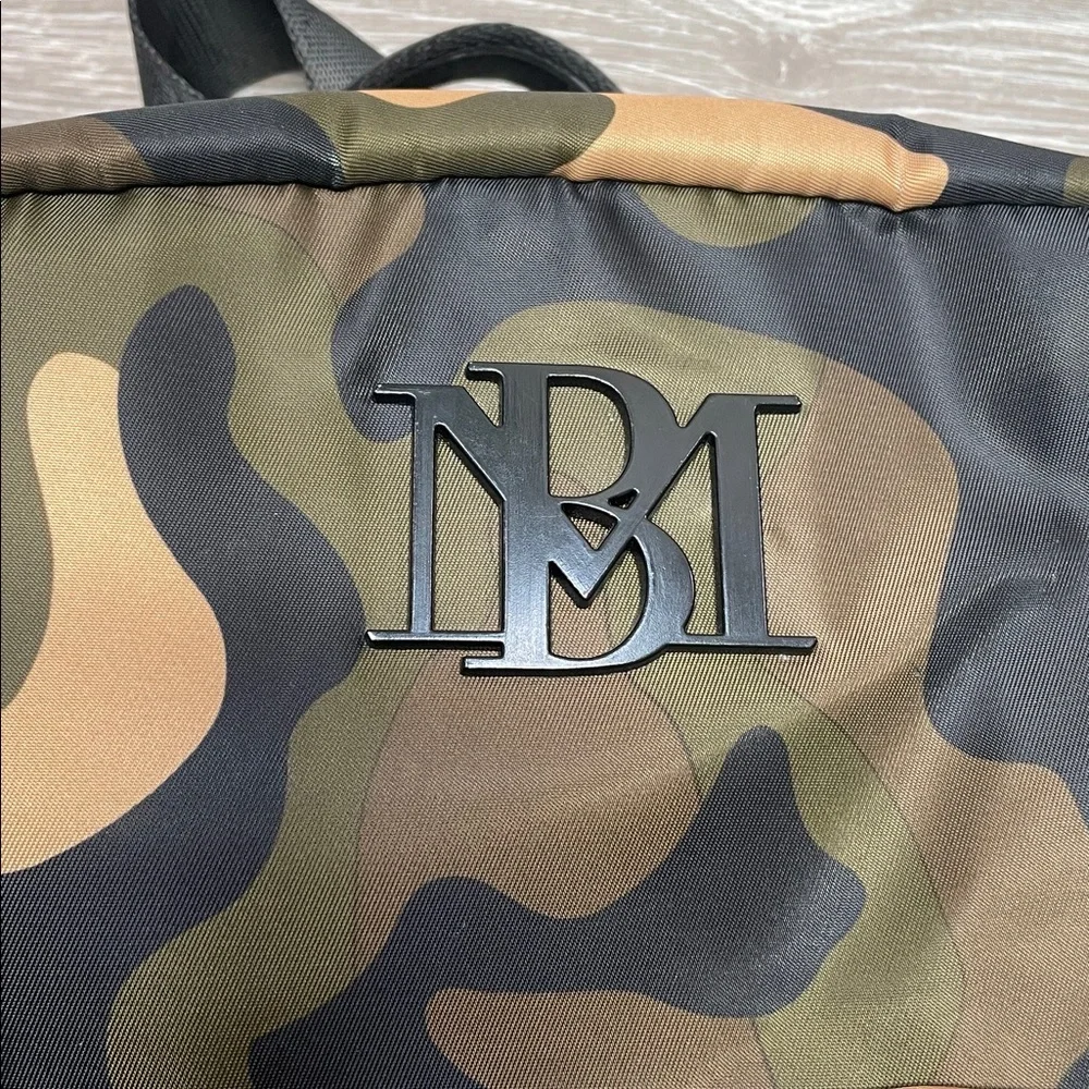 Badgley Mischka Camo Camouflage Laptop Backpack Khaki Green Brown Black